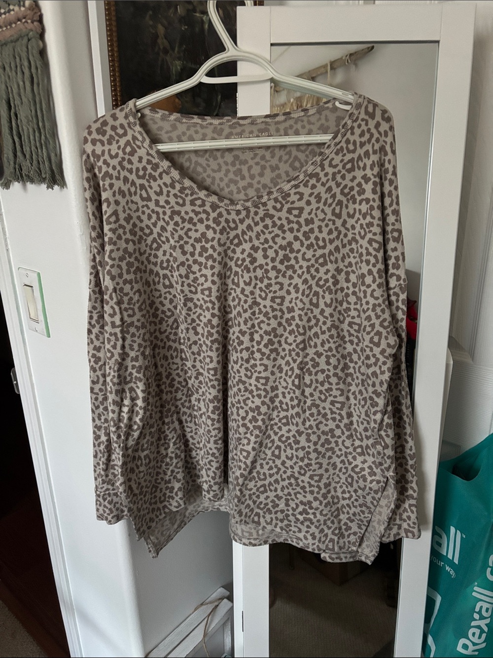 American eagle animal print long sleeve sweater